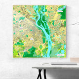 Madrid-Karte [Jalma Design] im Raum 2 | Weltkarte Landkarte Stadtkarte von mapdid