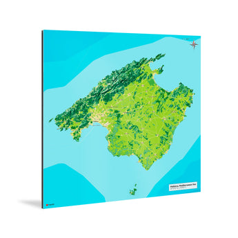 Mallorca-Karte [Jalma Design] Weltkarte Landkarte Stadtkarte von mapdid