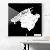 Mallorca-Karte [Kaia Design] im Raum 2 | Weltkarte Landkarte Stadtkarte von mapdid
