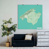 Mallorca-Karte [Nani Design] im Raum 1 | Weltkarte Landkarte Stadtkarte von mapdid