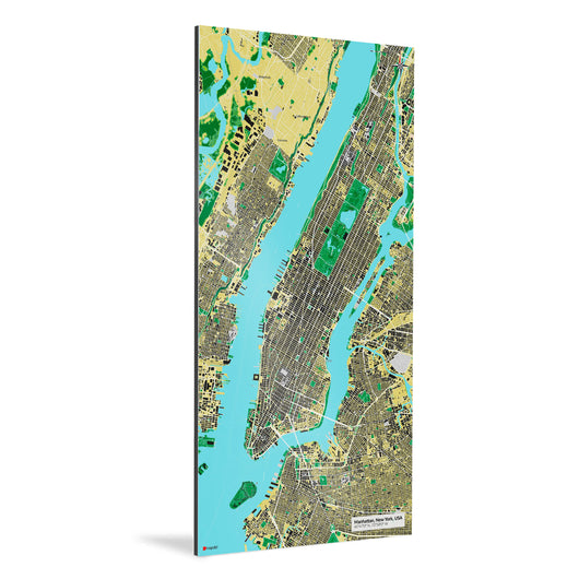 Manhattan-Karte [Jalma Design] Weltkarte Landkarte Stadtkarte von mapdid