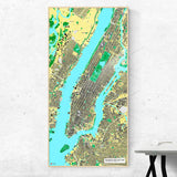 Manhattan-Karte [Jalma Design] im Raum 1 | Weltkarte Landkarte Stadtkarte von mapdid