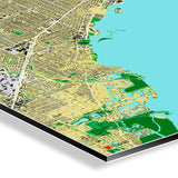 Miami-Karte [Jalma Design] Detail | Weltkarte Landkarte Stadtkarte von mapdid