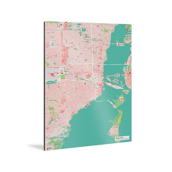 Miami-Karte [Nani Design] Weltkarte Landkarte Stadtkarte von mapdid