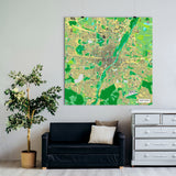 München-Karte [Jalma Design] im Raum 1 | Weltkarte Landkarte Stadtkarte von mapdid