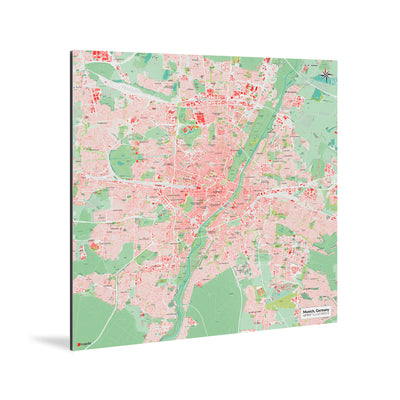 München-Karte [Nani Design] Weltkarte Landkarte Stadtkarte von mapdid