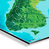 Neuseeland-Landkarte [Jalma Design] Detail | Weltkarte Landkarte Stadtkarte von mapdid