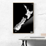 Neuseeland-Landkarte [Kaia Design] im Raum 2 | Weltkarte Landkarte Stadtkarte von mapdid