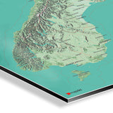 Neuseeland-Landkarte [Nani Design] Detail | Weltkarte Landkarte Stadtkarte von mapdid