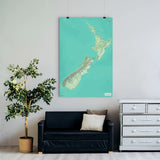 Neuseeland-Landkarte [Nani Design] im Raum 1 | Weltkarte Landkarte Stadtkarte von mapdid