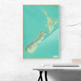 Neuseeland-Landkarte [Nani Design] im Raum 2 | Weltkarte Landkarte Stadtkarte von mapdid