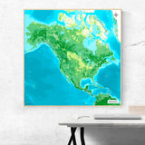 Nordamerika-Karte [Jalma Design] im Raum 2 | Weltkarte Landkarte Stadtkarte von mapdid
