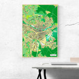 Nürnberg-Karte [Jalma Design] im Raum 2 | Weltkarte Landkarte Stadtkarte von mapdid