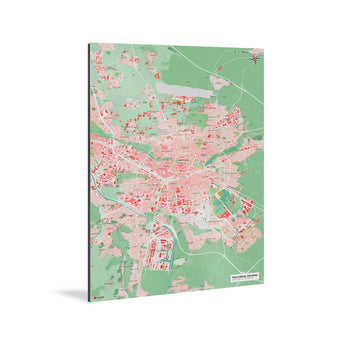 Nürnberg-Karte [Nani Design] Weltkarte Landkarte Stadtkarte von mapdid