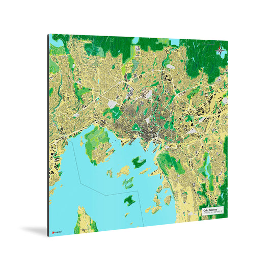 Oslo-Karte [Jalma Design] Weltkarte Landkarte Stadtkarte von mapdid