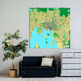 Oslo-Karte [Jalma Design] im Raum 1 | Weltkarte Landkarte Stadtkarte von mapdid