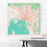 Oslo-Karte [Nani Design] im Raum 2 | Weltkarte Landkarte Stadtkarte von mapdid