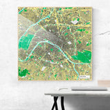 Paris-Karte [Jalma Design] im Raum 2 | Weltkarte Landkarte Stadtkarte von mapdid