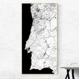Portugal-Karte [Kaia Design] im Raum 2 | Weltkarte Landkarte Stadtkarte von mapdid