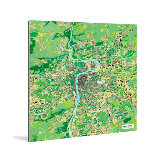 Prag-Karte [Jalma Design] Weltkarte Landkarte Stadtkarte von mapdid