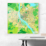 Riga-Karte [Jalma Design] im Raum 2 | Weltkarte Landkarte Stadtkarte von mapdid