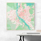 Riga-Karte [Nani Design] im Raum 2 | Weltkarte Landkarte Stadtkarte von mapdid