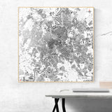 Rom-Karte [Kaia Design] im Raum 2 | Weltkarte Landkarte Stadtkarte von mapdid