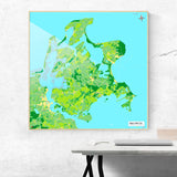 Rügen-Karte [Jalma Design] im Raum 2 | Weltkarte Landkarte Stadtkarte von mapdid