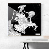 Rügen-Karte [Kaia Design] im Raum 2 | Weltkarte Landkarte Stadtkarte von mapdid