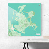 Rügen-Karte [Nani Design] im Raum 2 | Weltkarte Landkarte Stadtkarte von mapdid