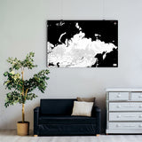 Russland-Landkarte [Kaia Design] im Raum 1 | Weltkarte Landkarte Stadtkarte von mapdid