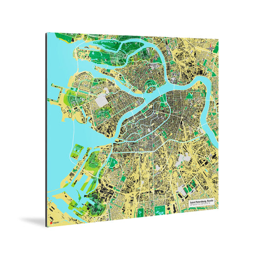 Sankt Petersburg-Karte [Jalma Design] Weltkarte Landkarte Stadtkarte von mapdid