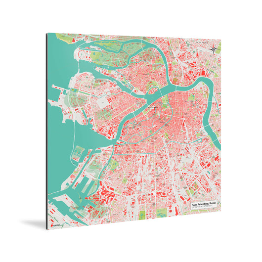 Sankt Petersburg-Karte [Nani Design] Weltkarte Landkarte Stadtkarte von mapdid