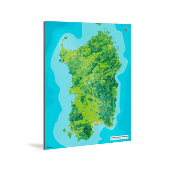 Sardinien-Karte [Jalma Design] Weltkarte Landkarte Stadtkarte von mapdid