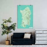 Sardinien-Karte [Nani Design] im Raum 1 | Weltkarte Landkarte Stadtkarte von mapdid