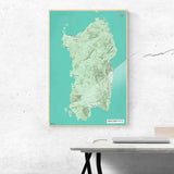 Sardinien-Karte [Nani Design] im Raum 2 | Weltkarte Landkarte Stadtkarte von mapdid