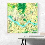 Seoul-Karte [Jalma Design] im Raum 2 | Weltkarte Landkarte Stadtkarte von mapdid