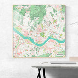 Seoul-Karte [Nani Design] im Raum 2 | Weltkarte Landkarte Stadtkarte von mapdid