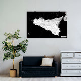 Sizilien-Karte [Kaia Design] im Raum 1 | Weltkarte Landkarte Stadtkarte von mapdid