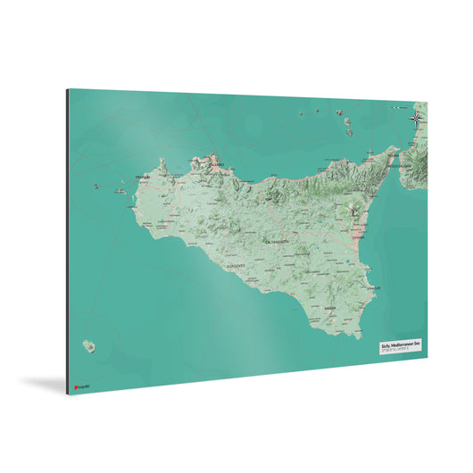 Sizilien-Karte [Nani Design] Weltkarte Landkarte Stadtkarte von mapdid