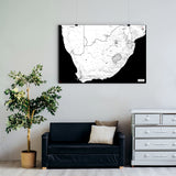 Südafrika-Landkarte [Kaia Design] im Raum 1 | Weltkarte Landkarte Stadtkarte von mapdid