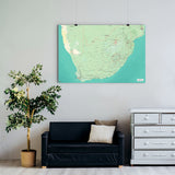 Südafrika-Landkarte [Nani Design] im Raum 1 | Weltkarte Landkarte Stadtkarte von mapdid