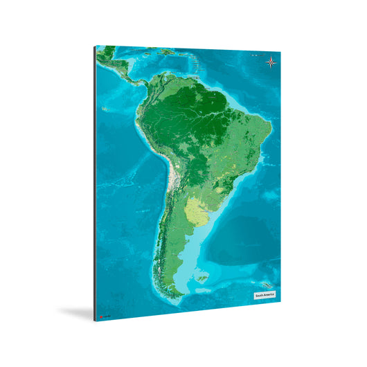 Südamerika-Karte [Jalma Design] Weltkarte Landkarte Stadtkarte von mapdid