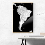 Südamerika-Karte [Kaia Design] im Raum 2 | Weltkarte Landkarte Stadtkarte von mapdid