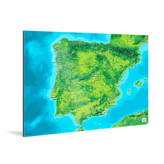 Spanien-Karte [Jalma Design] Weltkarte Landkarte Stadtkarte von mapdid