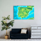 Spanien-Karte [Jalma Design] im Raum 1 | Weltkarte Landkarte Stadtkarte von mapdid