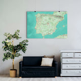 Spanien-Karte [Nani Design] im Raum 1 | Weltkarte Landkarte Stadtkarte von mapdid