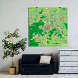 Stuttgart-Karte [Jalma Design] im Raum 1 | Weltkarte Landkarte Stadtkarte von mapdid
