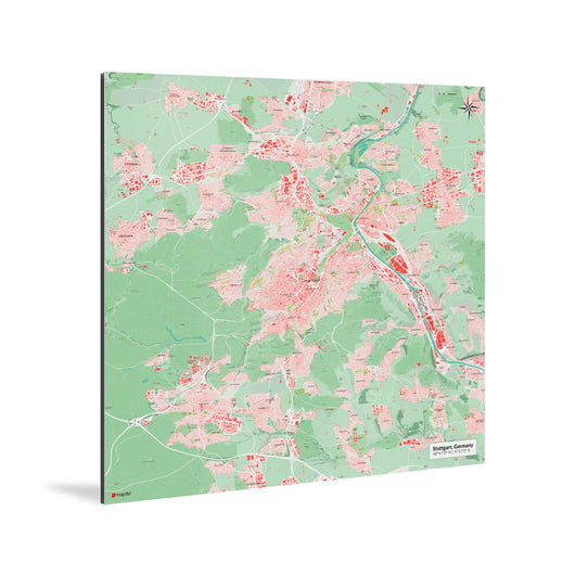 Stuttgart-Karte [Nani Design] Weltkarte Landkarte Stadtkarte von mapdid