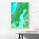 Schweden-Karte [Jalma Design] im Raum 2 | Weltkarte Landkarte Stadtkarte von mapdid